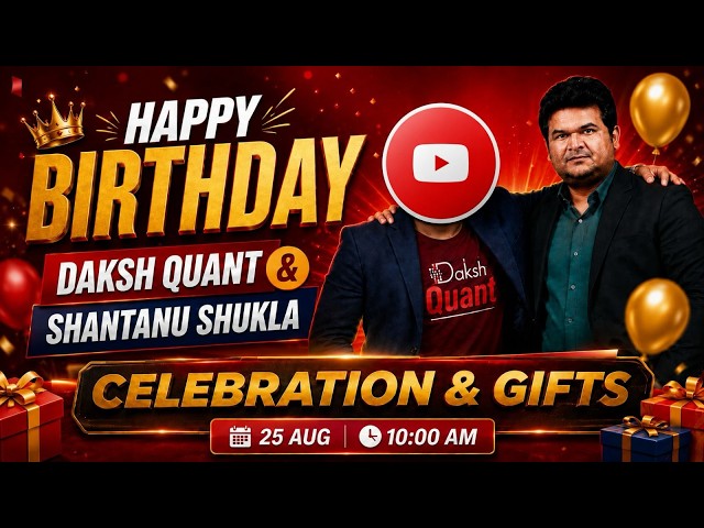 🎉 Special Day for Daksh Quant Family ❤️ Birthday Celebration & Surprise Gifts with Shantanu Sir 🔥