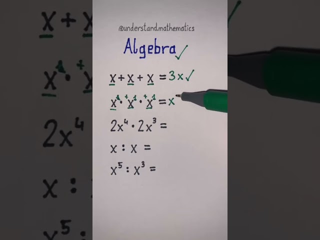 Basic Algebra📚💡  #maths #mathematics #study #knowledge #school #tidal