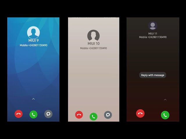 Xiaomi Miui9 VS Miui 10 VS Miui 11 incoming call Mi Ringtones