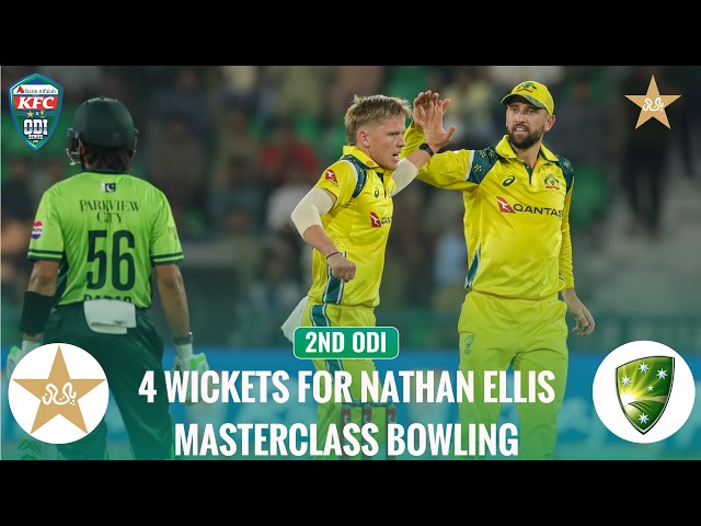 Brilliant Spell by Nathan Ellis | 4-Wicket Haul 💥 | Pak vs Aus | Match 02 | ODI Series 2026 | MZE1K