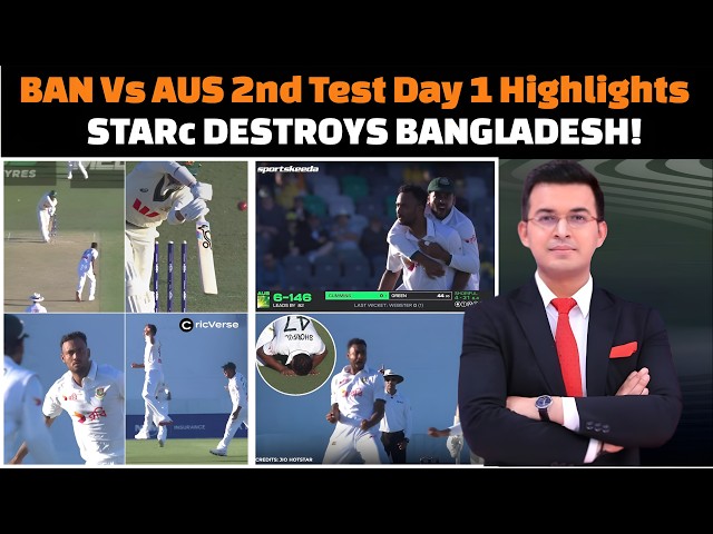 Bangladesh vs Australia Second Test Day 1 Complete Highlights 2026 Today.