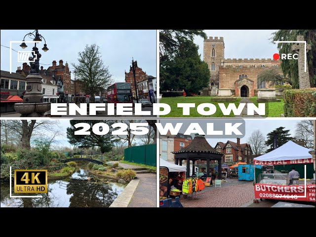 Enfield Town Walk | February 2025 | 4K