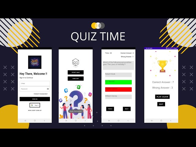 Quiz Time | Quiz Application | Android Studio | Java | Firebase