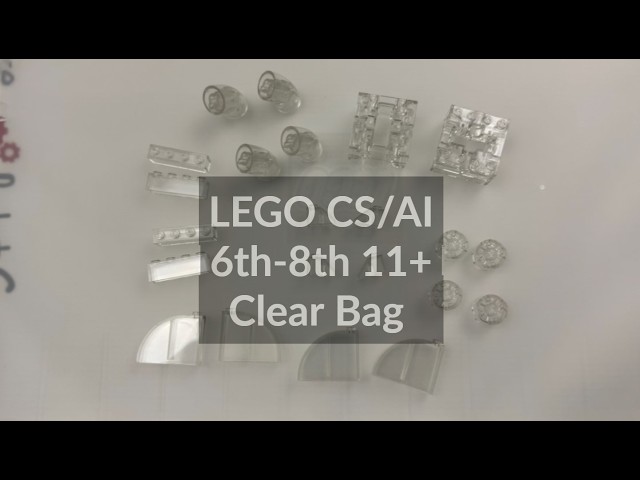 LEGO Education Clear bag and elements NEW CS/AI set #45522 for 11+ (6th-8th)
