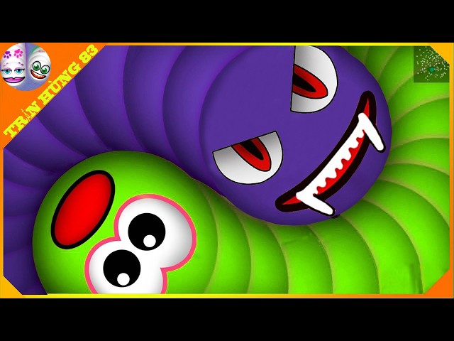 WORMSZONE.IO | GIANT SLITHER SNAKE TOP 01 / Epic Worms Zone Best Gameplay! | Trần Hùng 83