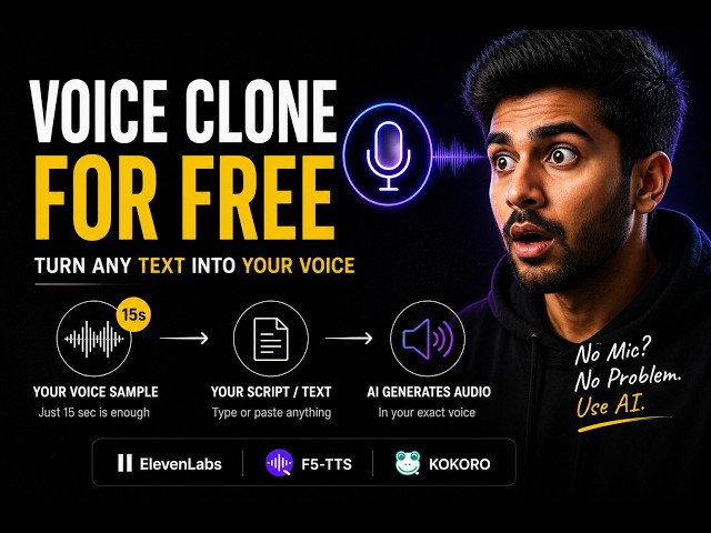Clone Your Voice for FREE 🤯 | AI Voice Cloning in 15 Seconds (Offline!)