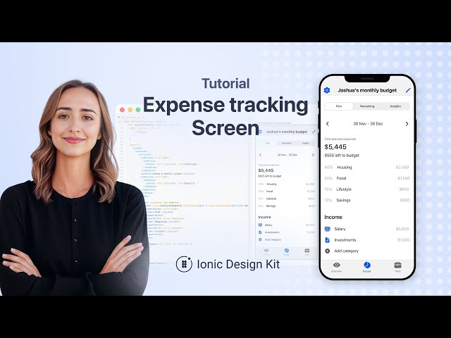 How to Create an Expense Tracking Screen | Ionic Design Kit