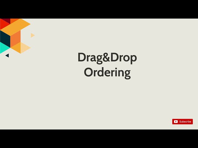 Easy Drag&Drop Ordering with Vanilla Javascript - No Library No Plugin
