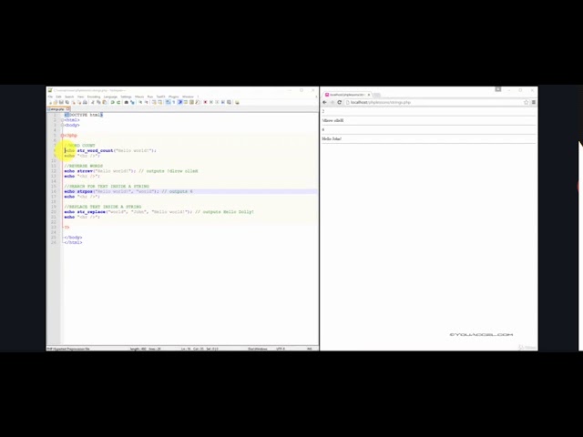 Chapter 12 : PHP Strings