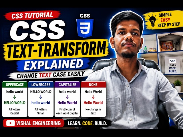 CSS Text Transform Explained | Uppercase, Lowercase & Capitalize | CSS Tutorial