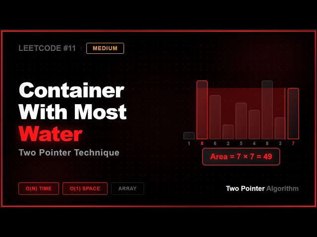 LeetCode 75 #12: Container With Most Water | Python Solution