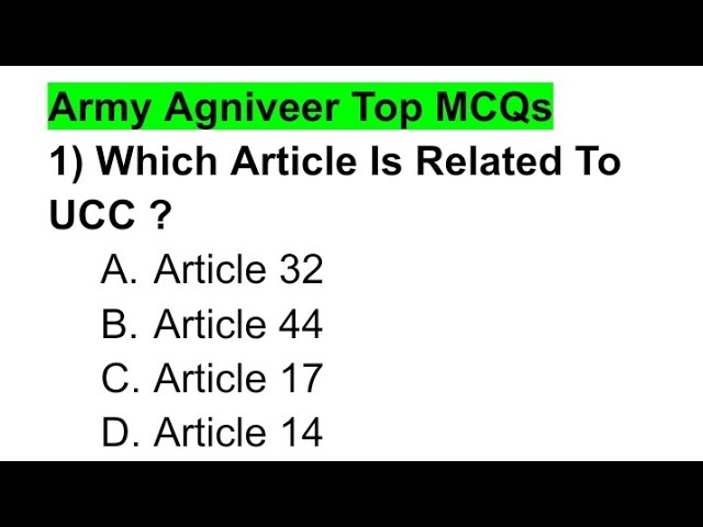 Army Agniveer Paper June 2026 Top MCQs | By Rohani Sir | Expected Questions For Army Agniveer 2026