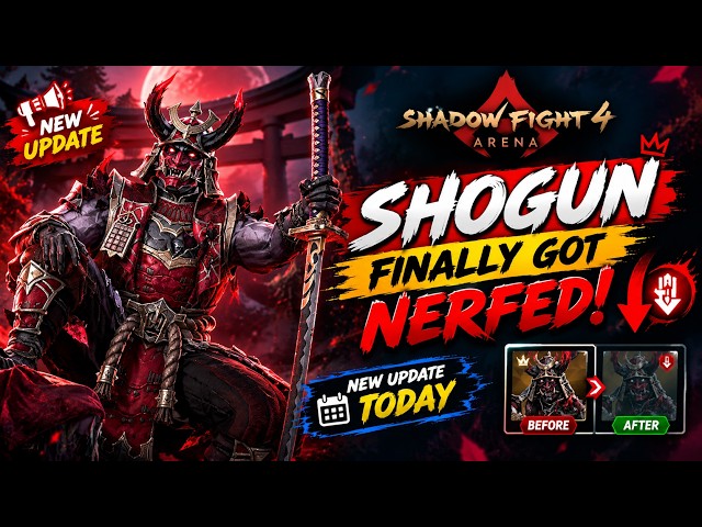SHOGUN FINALLY GOT NERFED?! 😱 NEW UPDATE IS HERE! | Shadow Fight 4: Arena LIVE #sfa #shogun #nerf