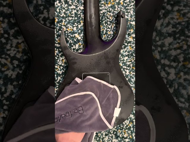 String change & cleaning on my @solar-guitars A1.8C 8 string guitar using @Stringjoy strings