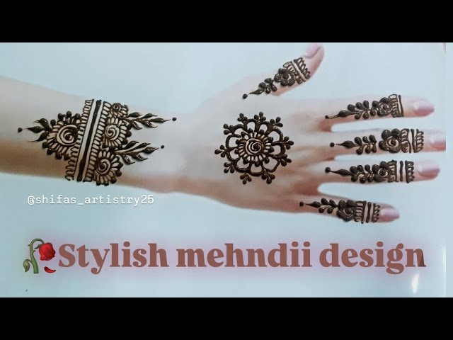 Very simple unique style mehndi design for back hand|new easy mehndi design 2025 | mehandi designs| 