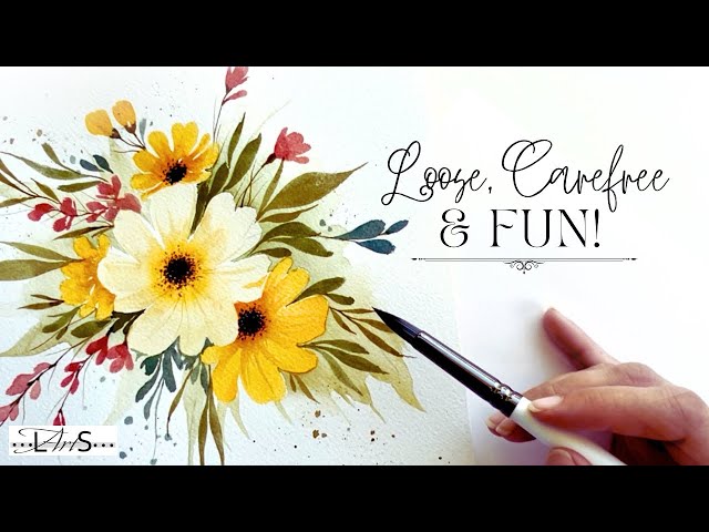 What Surprises Will YOUR Brush Unleash?! 🤫Loose Watercolor Techniques Perfect for Beginner Artists!