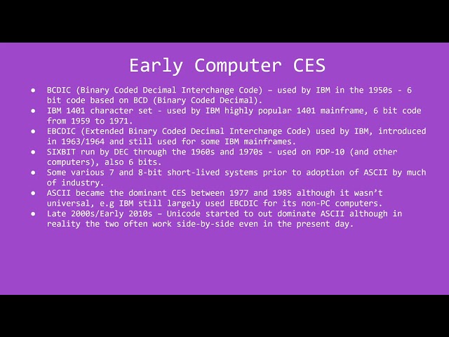 Character Encoding Systems