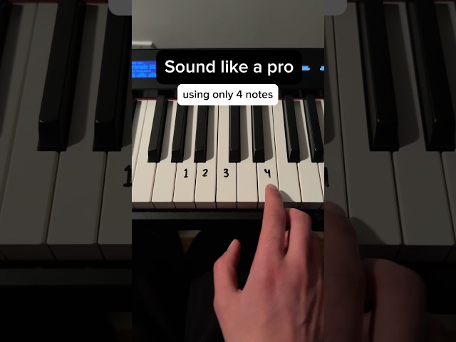 Using only 4 notes 🎹 with the Casio Privia PX-S7000 #piano #tutorial #pianolessons
