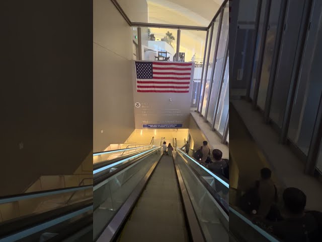Walking to US Customs and Border Protection at  Los Angeles International Airport (2023)