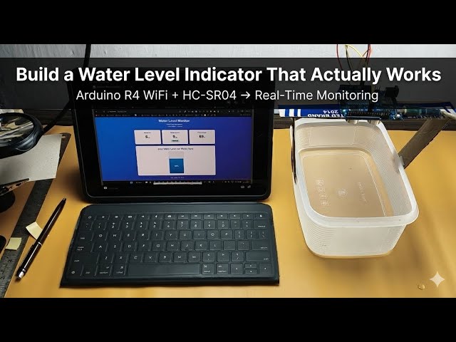 Arduino Water Level Indicator with WiFi Dashboard | HC-SR04 Ultrasonic Sensor Tutorial