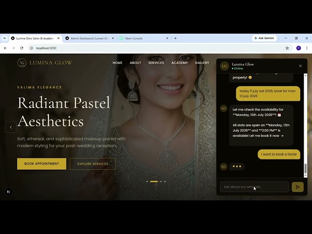 Built an AI-Powered Beauty Salon Website | Next.js + OpenAI Agents SDK + NeonDB 🚀