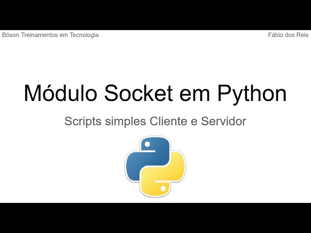 Client and Server Scripts with Socket Module in Python - Example