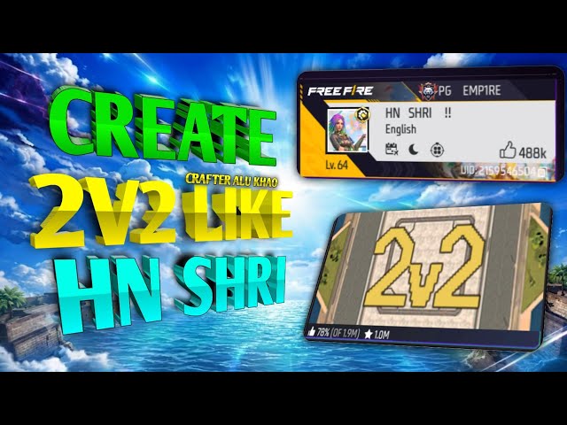 Create 2V2 Craftland Map Like HN SHRI | Only Headshot | 15 Rounds | Mic For All | CRAFTER ALU KHAO