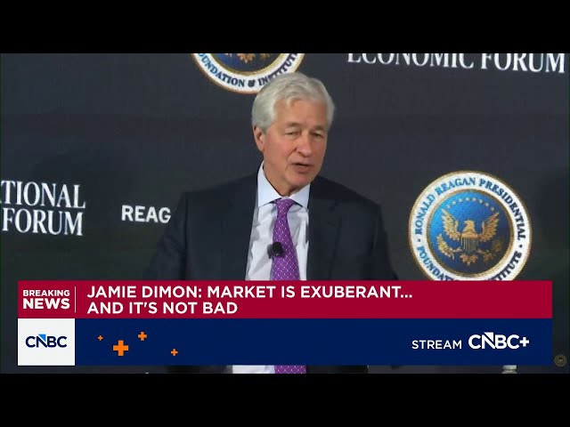 JPMorgan CEO Jamie Dimon: The market is exuberant and it's not bad