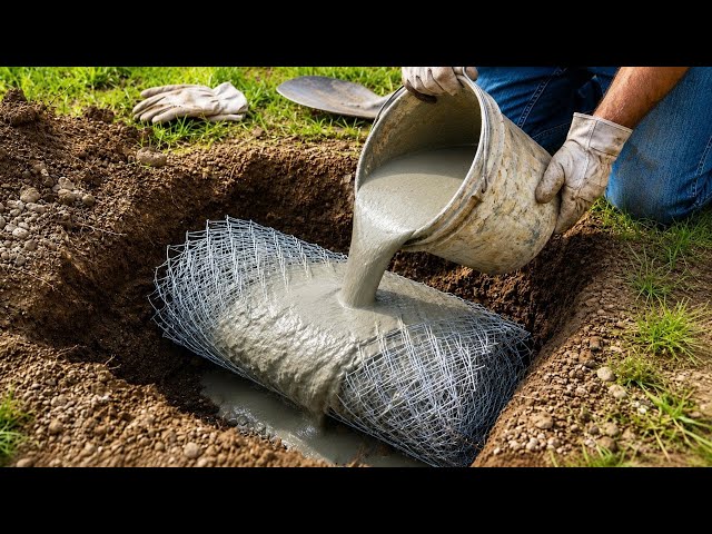 Pour Cement and Iron Mesh into a hole and see what happens! You'll be surprised by the results 😱