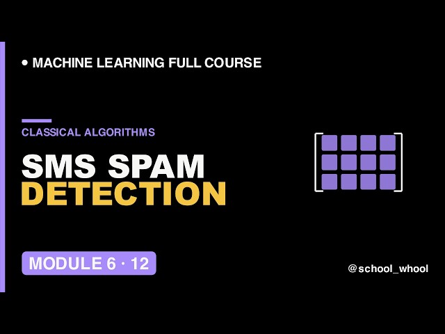 M6L12: Machine Learning Project: Spam Detection | Machine Learning free course #ai #datascience