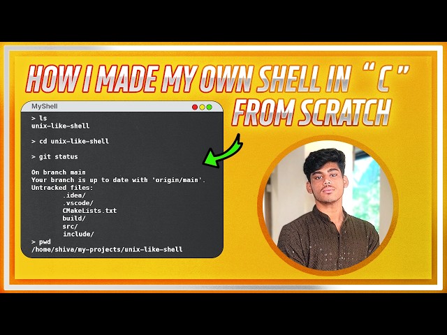 Building a Unix-like Shell in C from Scratch | Day 1 Live 🔴