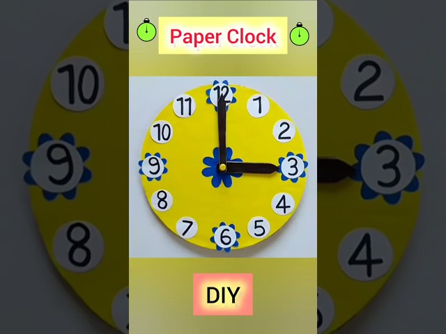 Paper Clock ⏰| School Project #shorts #schoolproject #shorts