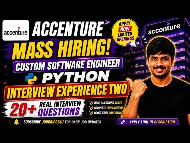 🚨 Accenture Python Interview Experience | Real Questions Asked | Customer Software Engineer 2026