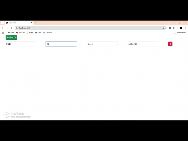 FormArray In Angular