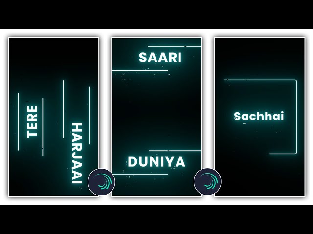 Alight Motion Glowing Black Screen Lyrics Status Editing | Glow Effect Tutorial | Alight Motion 2025