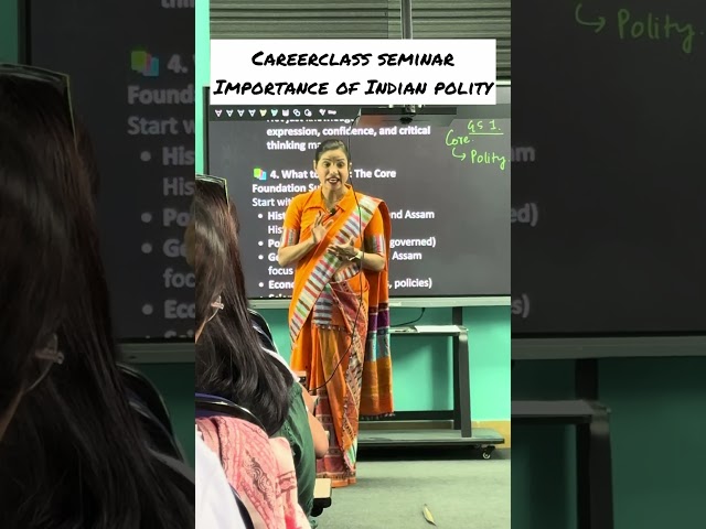 Civil Services Seminar by Punam Gogoi (ACS Rank 10) at Careerclass Satgaon for students & parents