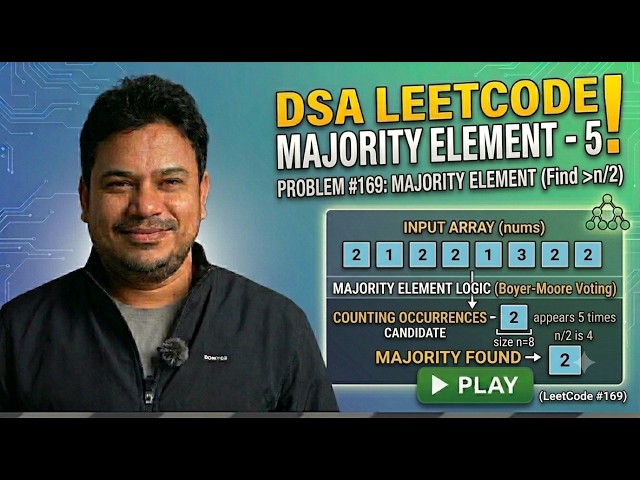 DSA | LeetCode 169 | Full Solution with 4 different methods | Array -5