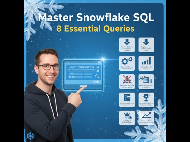 Top 8 SQL Interview Questions (Solved in Snowflake!) - Ankush Sharma
