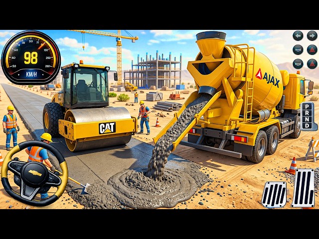 Road Construction Jcb Games: New City Road Construction Multi-level Simulator - Android Gameplay