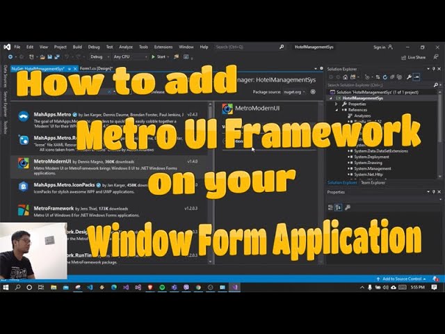 Pinoy Programmer | C# Tutorial - How to use WinForms Modern UI Metro Framework