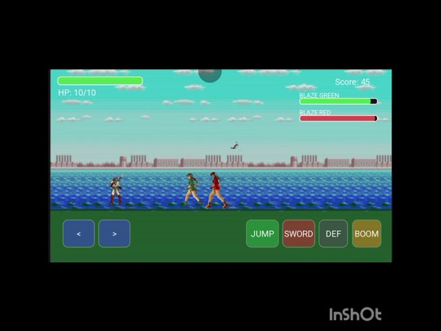PYDROID3 + pygame = SEGA shinobi vs boss blaze Green and blaze Red 🥷🔴🟢