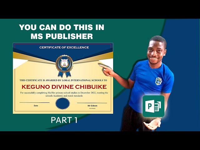 Microsoft Publisher certificate design | How to create stunning certificate with Ms Publisher part 1