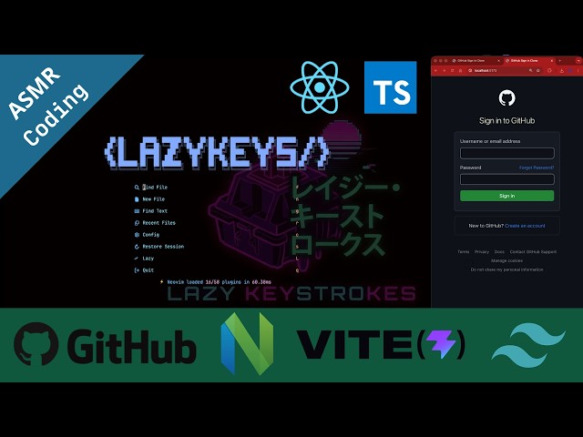 ASMR Coding with Neovim | Rebuilding GitHub Sign In Page