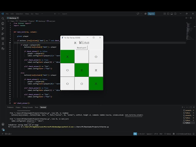 How to code Tic-Tac-Toe in Python 
