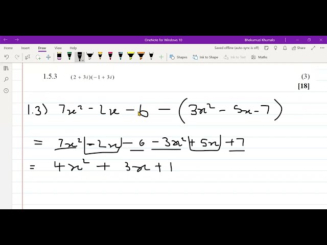 Tech Maths Grade 10 Paper 1 Revision Practice (Part 1 of 7)