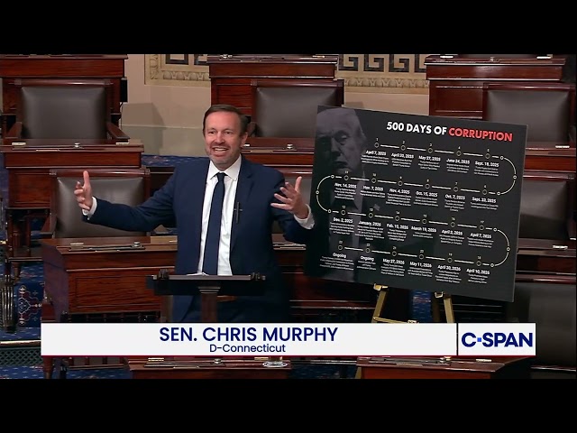 Sen. Murphy Accuses President Trump of "500 Days of Corruption"
