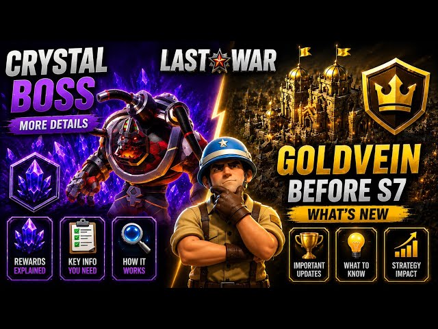 Explicación del daño del Crystal Boss y primer vistazo al Goldvein previo a la S7 en Last War