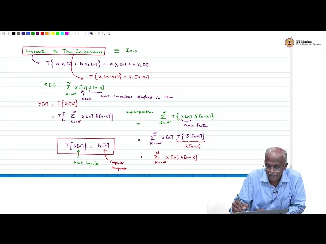 Linear Time Invariant System: The Convolution Sum