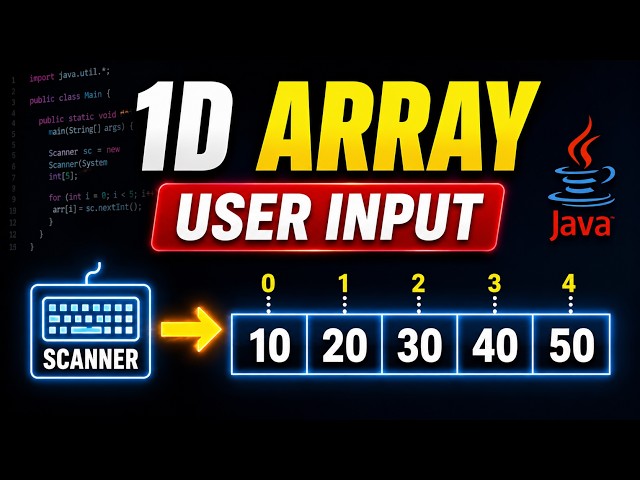 Taking User Input in 1D Array | Java