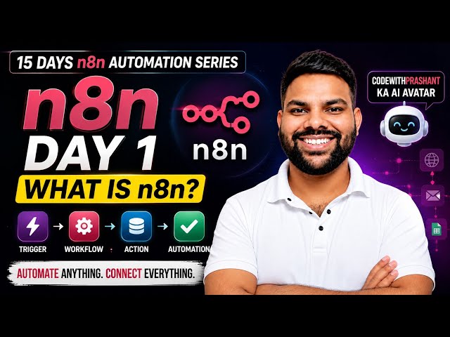 n8n Tutorial for Beginners | What is n8n? | Day 1 | 15 Days n8n Automation Series